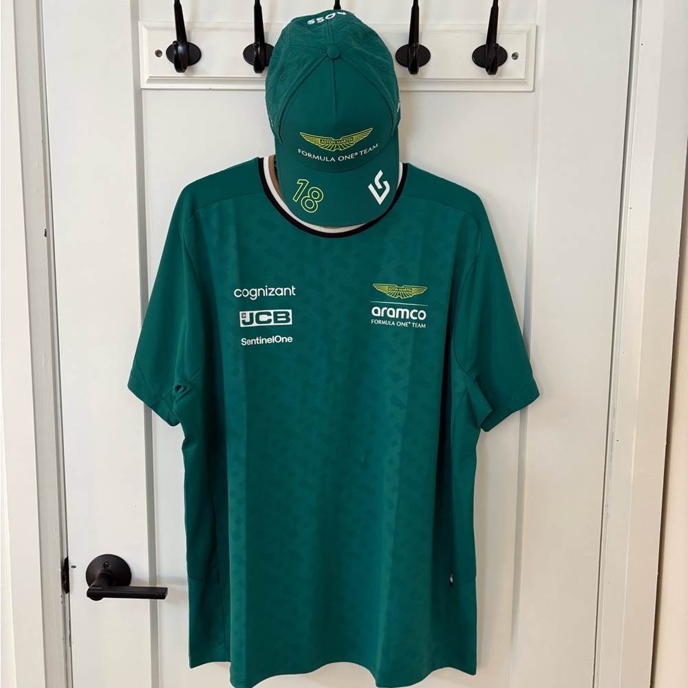 Aston Martin Lance Stroll F1 Jersey and Hat
